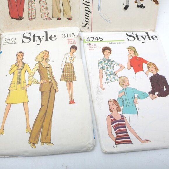 Vintage Sewing Patterns McCalls Simplicity Butterick Kids Woman Jumpsuit Skirts - Picture 3 of 9